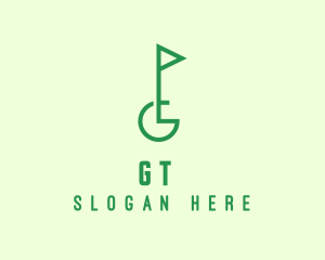 Green Golf Course Letter G logo design