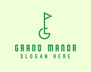 Green Golf Course Letter G logo design