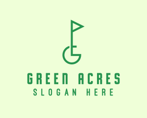 Green Golf Course Letter G logo design