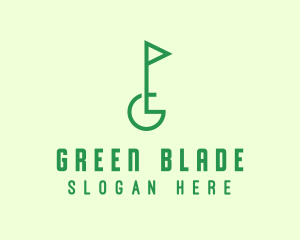 Green Golf Course Letter G logo design