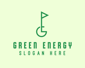 Green Golf Course Letter G logo design