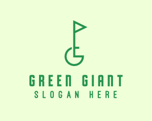 Green Golf Course Letter G logo design