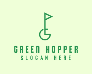 Green Golf Course Letter G logo design