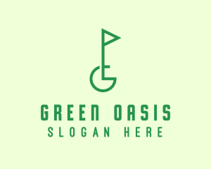 Green Golf Course Letter G logo design