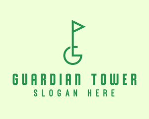 Green Golf Course Letter G logo design