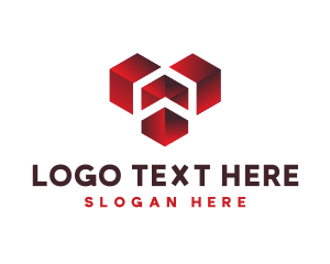 Geometric Heart Tech Logo