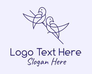 Pet Shop - Purple Pigeon Birds logo design