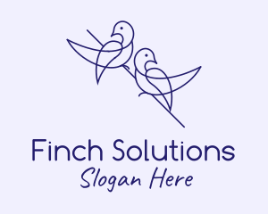 Purple Pigeon Birds logo design