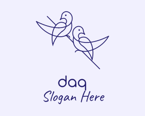 Purple Pigeon Birds logo design