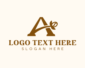 Hot Coffee - Cafe Restaurant Letter A logo design