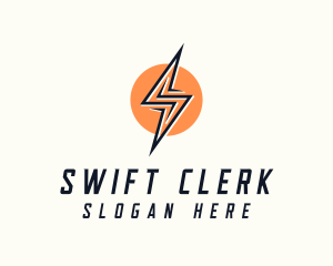 Lightning Bolt Letter S logo design