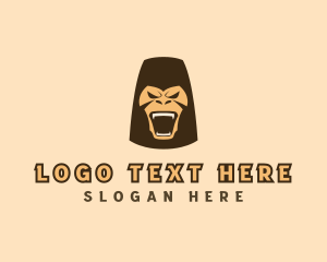 Gorilla - Fierce Gorilla Animal logo design