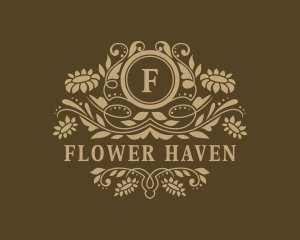 Flower Wedding Garden logo design