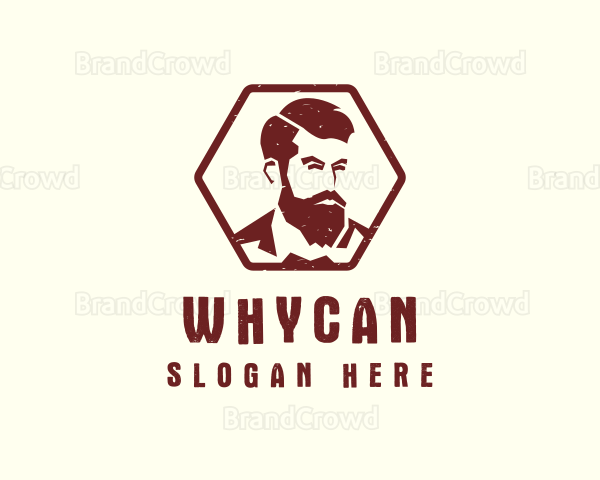 Beard Man Gentleman Logo