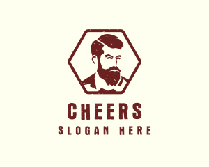 Beard Man Gentleman Logo