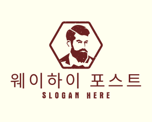 Beard Man Gentleman logo design