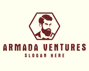 Beard Man Gentleman logo design