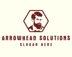 Beard Man Gentleman logo design