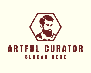 Beard Man Gentleman logo design