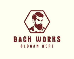 Beard Man Gentleman logo design