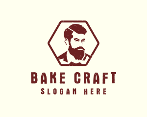 Beard Man Gentleman logo design