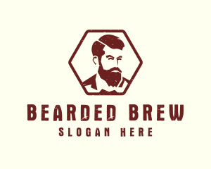 Beard Man Gentleman logo design