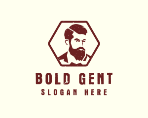 Beard Man Gentleman logo design