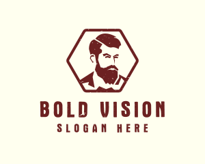 Beard Man Gentleman logo design