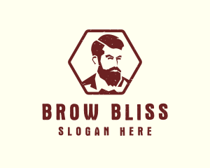 Beard Man Gentleman logo design