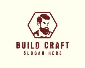 Beard Man Gentleman logo design