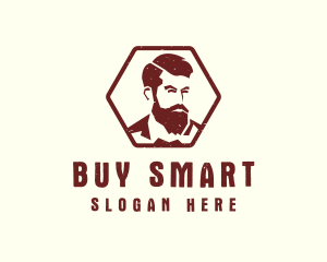 Beard Man Gentleman logo design