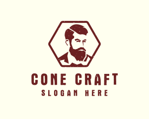 Beard Man Gentleman logo design