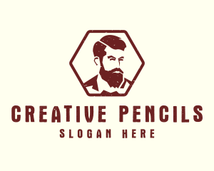 Beard Man Gentleman logo design