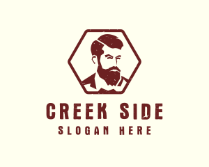 Beard Man Gentleman logo design