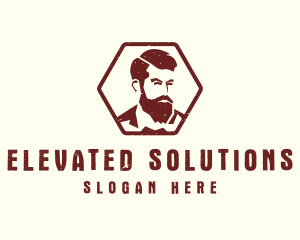 Beard Man Gentleman logo design