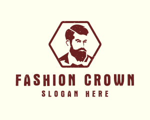 Beard Man Gentleman logo design