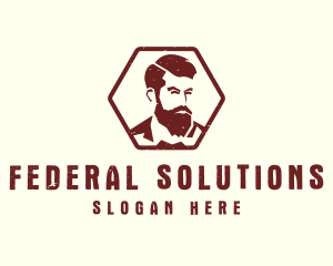 Beard Man Gentleman logo design