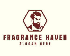 Beard Man Gentleman logo design