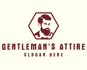 Menswear - Beard Man Gentleman logo design