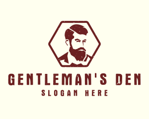 Beard Man Gentleman logo design