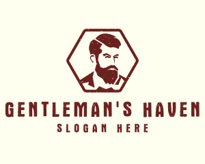 Men - Beard Man Gentleman logo design