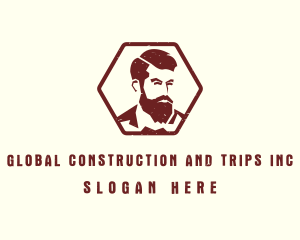 Tailoring - Beard Man Gentleman logo design