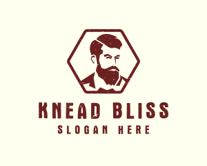 Beard Man Gentleman logo design