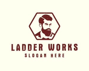 Beard Man Gentleman logo design