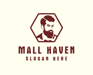 Beard Man Gentleman logo design