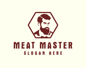 Beard Man Gentleman logo design