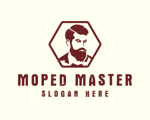 Beard Man Gentleman logo design