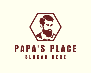 Dad - Beard Man Gentleman logo design