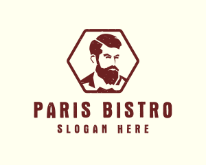 Beard Man Gentleman logo design