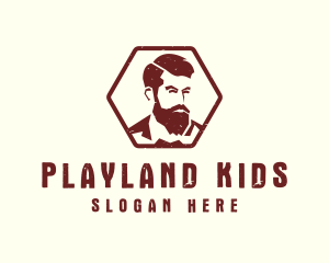 Beard Man Gentleman logo design